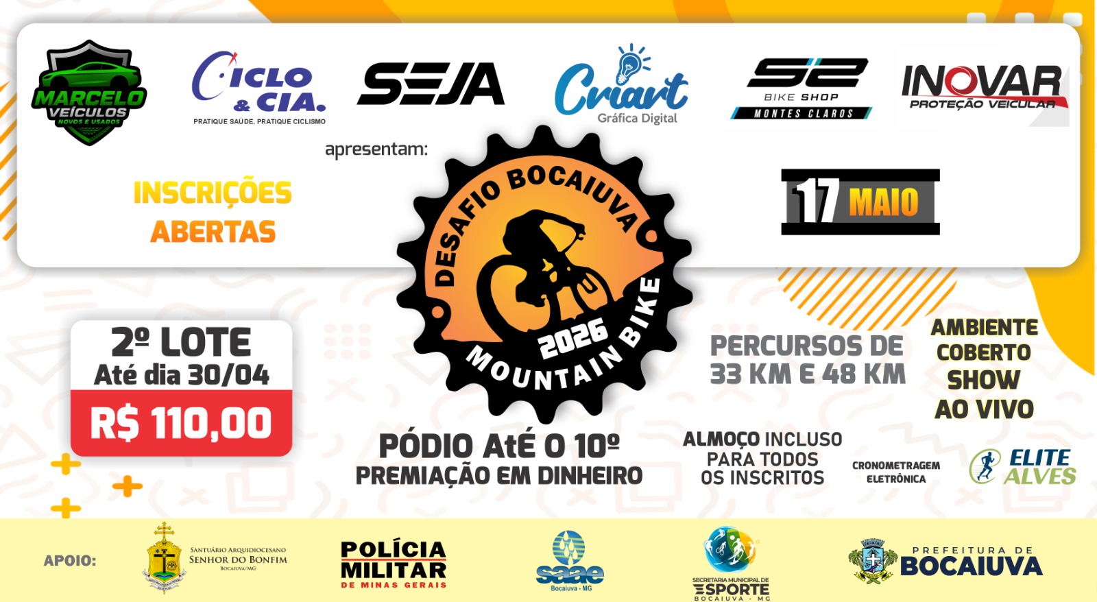 DESAFIO BOCAIÚVA DE MOUNTAIN BIKE 2026