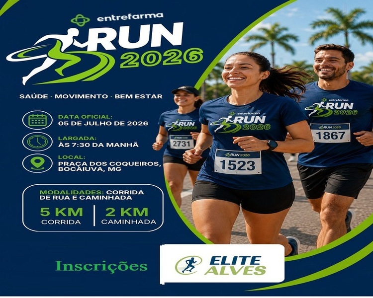 CORRIDA E CAMINHADA ENTREFARMA BOCAÍUVA 2026