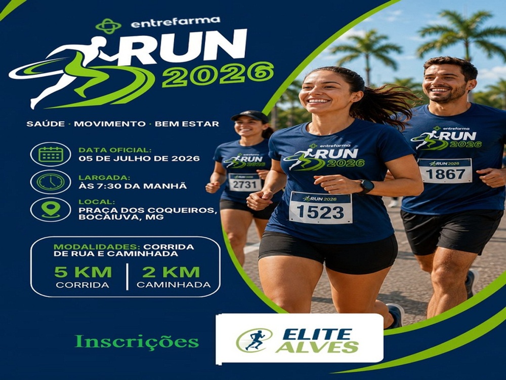 CORRIDA E CAMINHADA ENTREFARMA BOCAÍUVA 2026