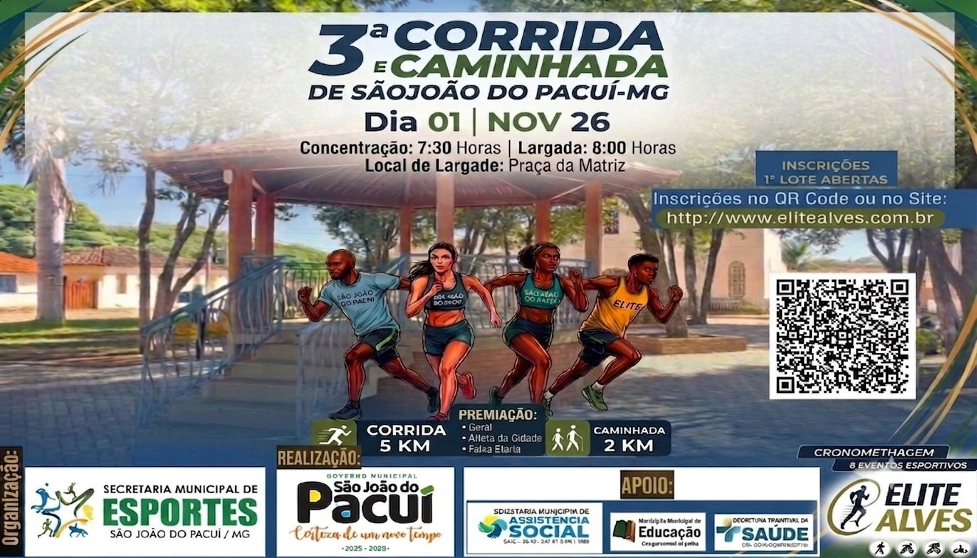 3ª Corrida e Caminhada de São João do Pacuí-MG