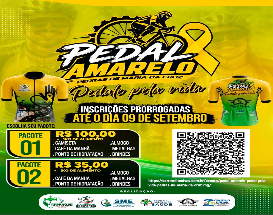 Pedal Amarelo - Pedal pela Vida - Pedras de Maria da Cruz -MG